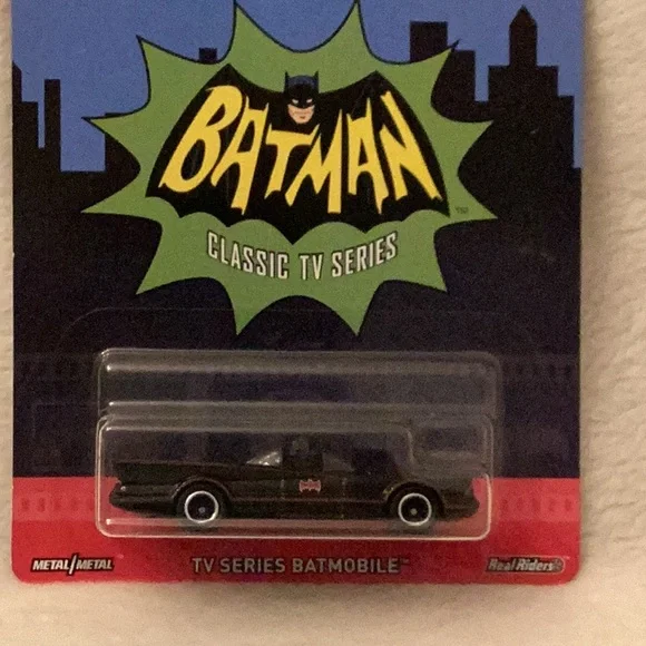 Batmobile ~ Batman Classic TV Series ~ Hot Wheels Premium ~ Real Riders w/case - Picture 8 of 12